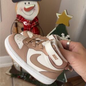 Nike Kids Tan and White Sneakers